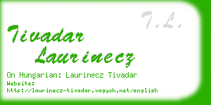 tivadar laurinecz business card